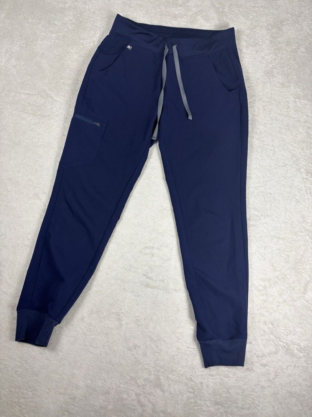 FIGS Zamora Jogger Scrub Pants Small Navy Blue Drawstring Technical collection